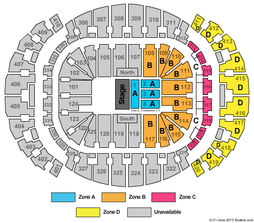 Kaseya Center Waterfront Theatre Zone Seating Chart